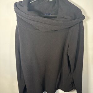 Tommy Hilfiger Womens Black Cowl Neck Sweater Pullover Long Sleeve Casual XL